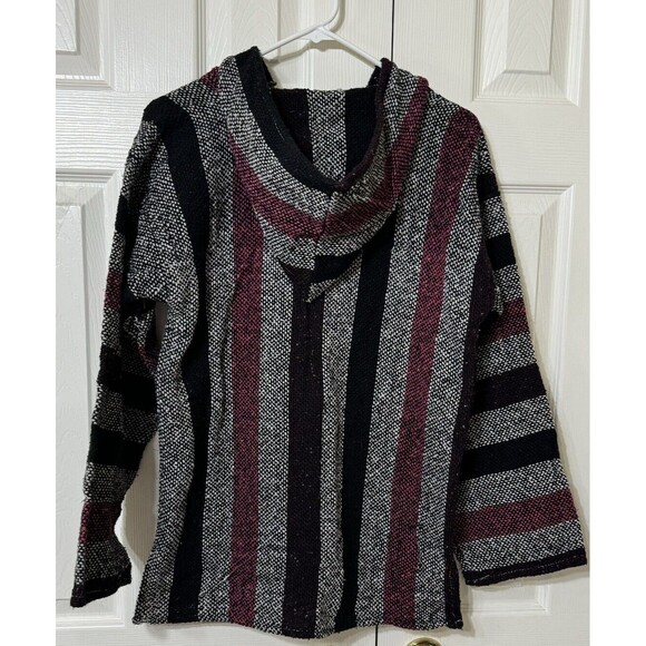 Vel Mex Mexican ART Poncho Pullover Hoodie Stripe Surf Skate Indie Pocket -M - Picture 4 of 4